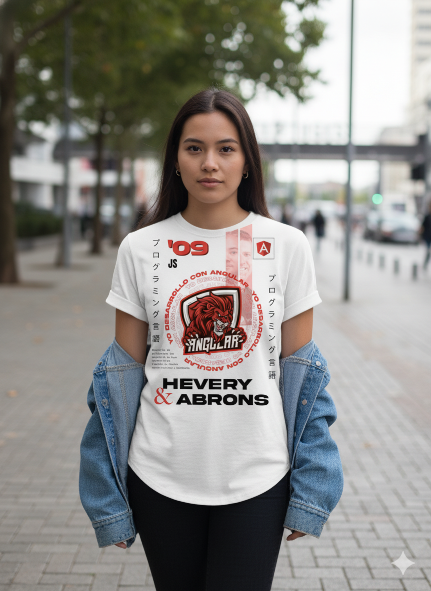 remera angular - mascot logo