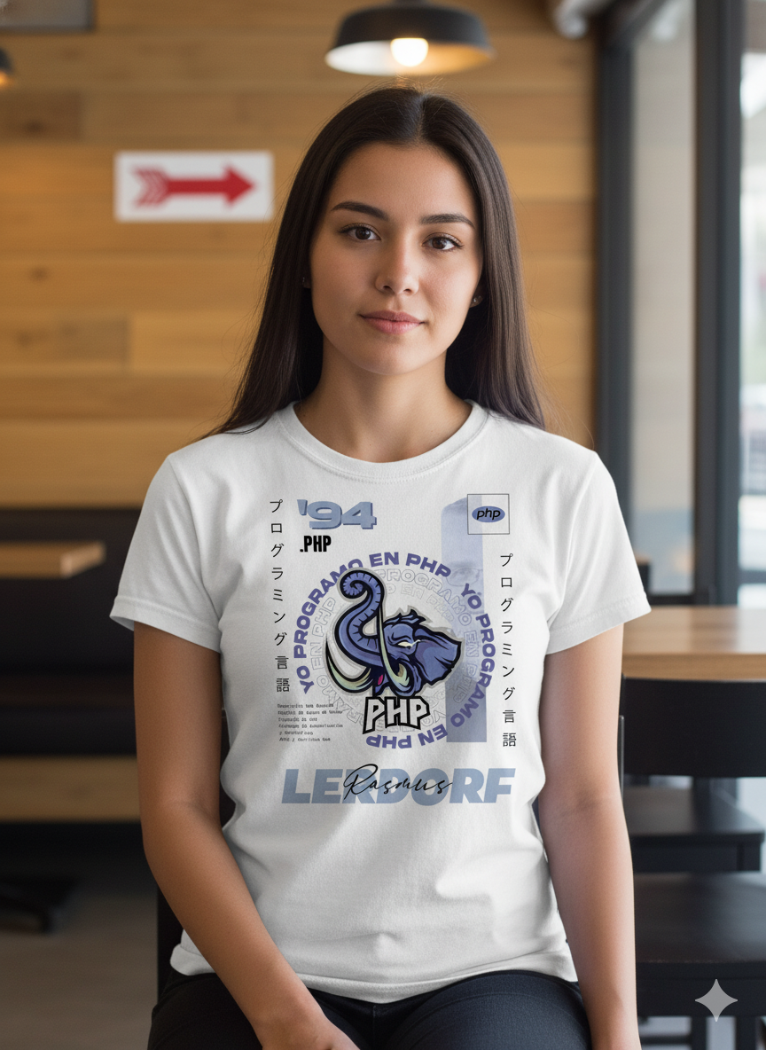 remera php - mascot logo