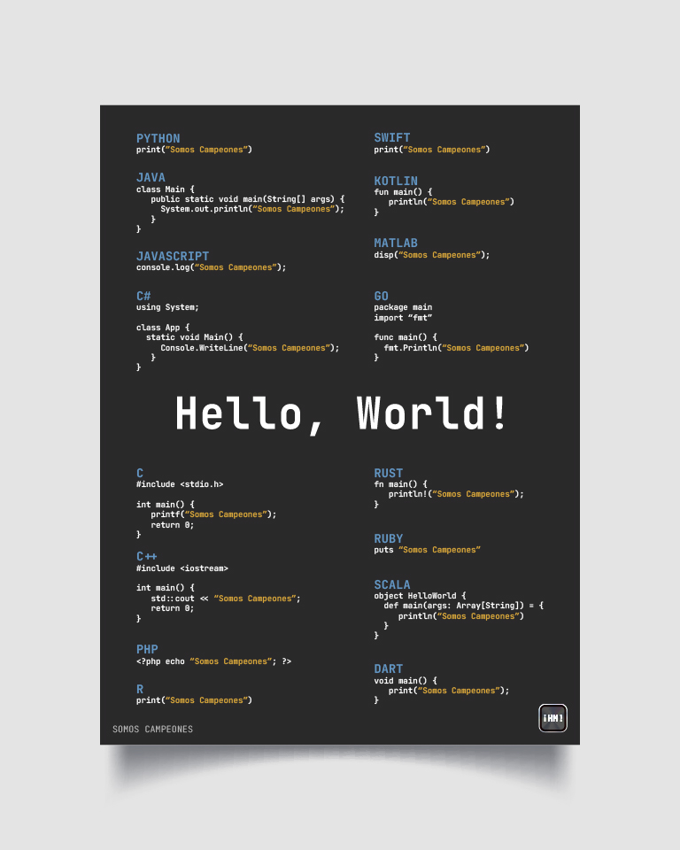 Cuadro Hello World - edición especial